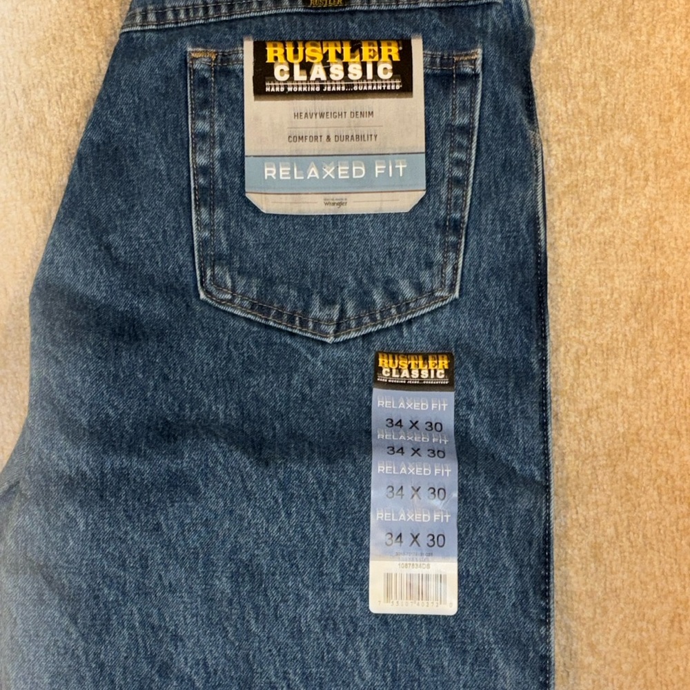 Rustler jeans new 34-30 relaxed fit